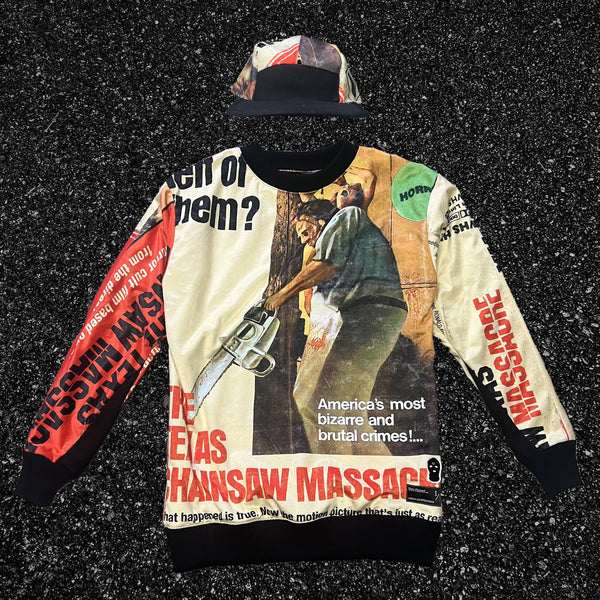 Texas Chainsaw Massacre Blanket Crewneck (FREE 5-Panel)
